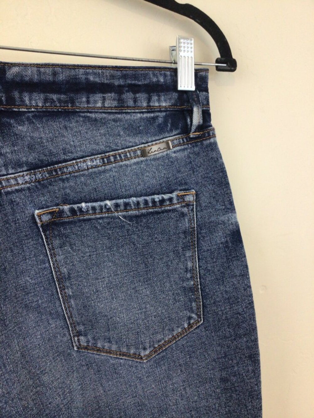 3/$10💕 NWT Rancan Ultra High Rise Bermuda Denim Distressed Jean Shorts - Picture 5 of 7